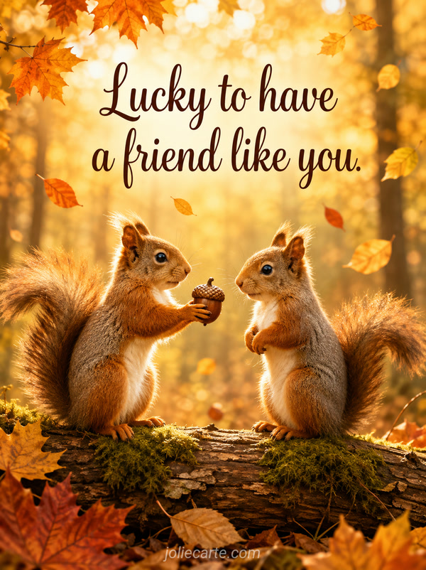 Lucky to have a friend like you. - Image