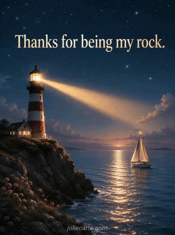 Thanks for being my rock. - GIF