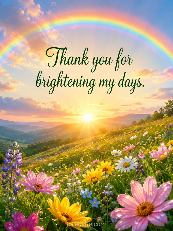 Thank you for brightening my days. - Image