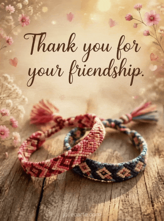 Thank you for your friendship. - GIF