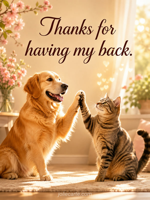 Thanks for having my back. - Image
