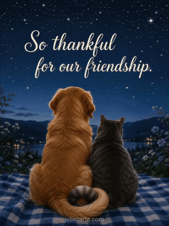 So thankful for our friendship. - GIF