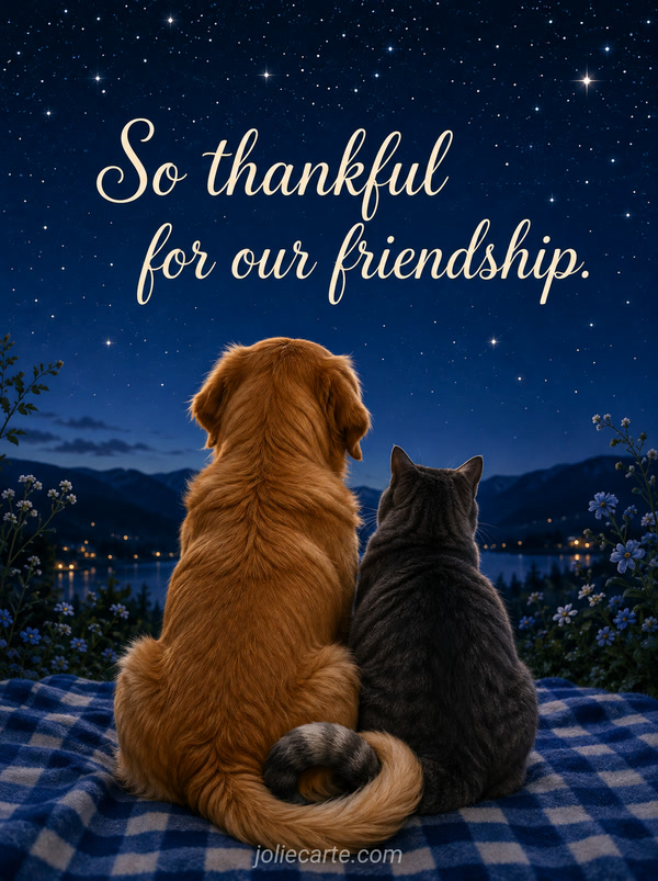 So thankful for our friendship. - Image