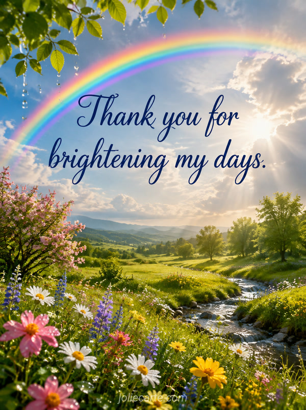 Thank you for brightening my days. - Image