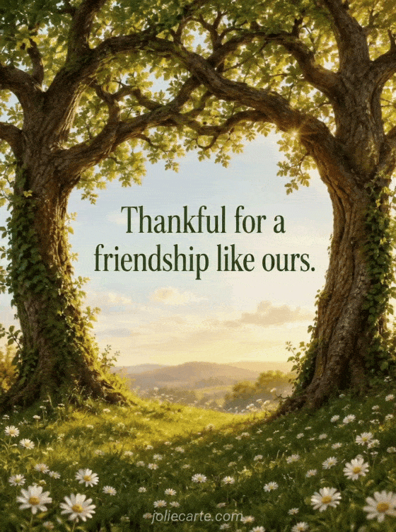 Thankful for a friendship like ours. - GIF