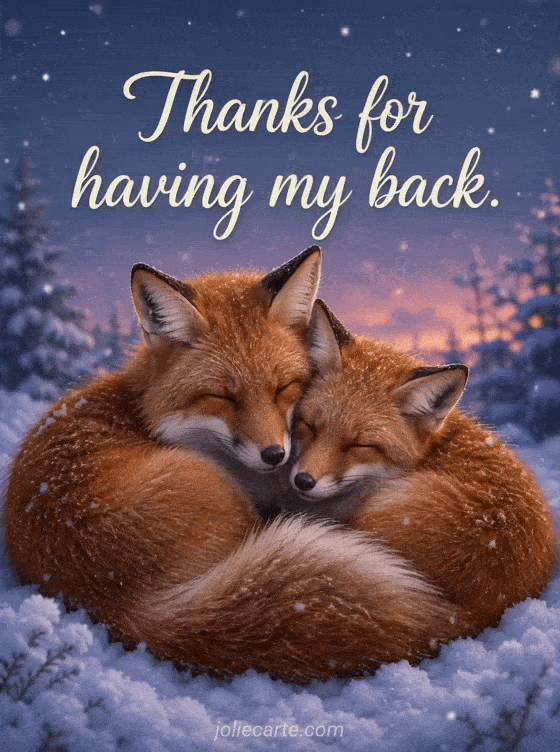 Thanks for having my back. - GIF