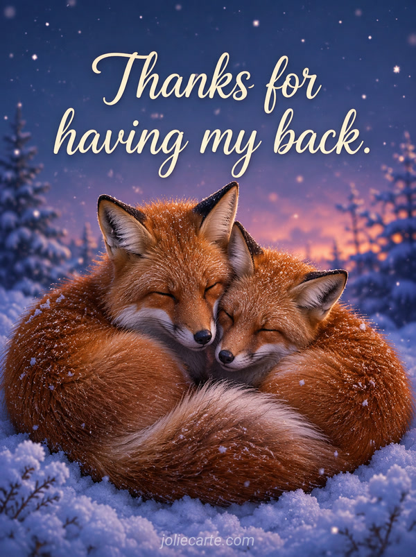 Thanks for having my back. - Image