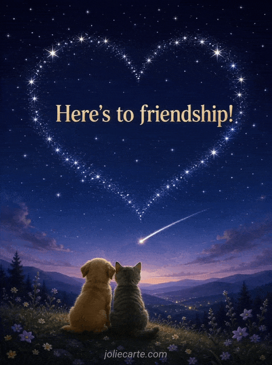 Here's to friendship! - GIF