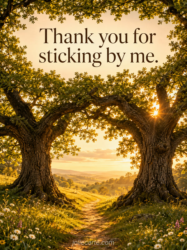 Thank you for sticking by me. - Image