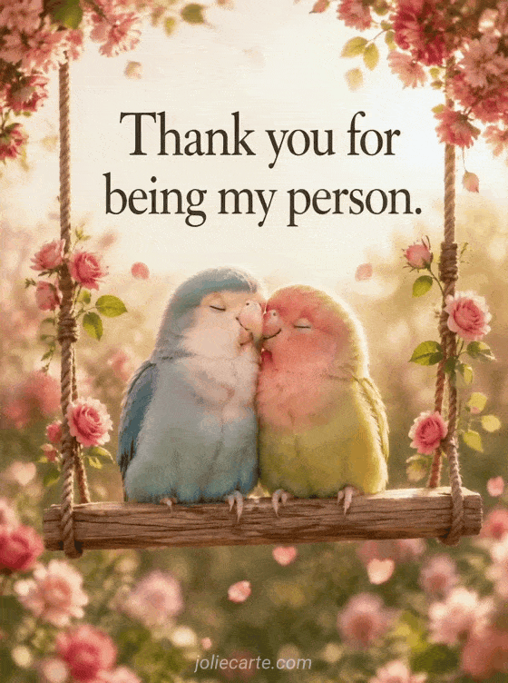 Thank you for being my person. - GIF