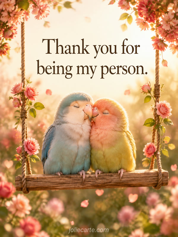 Thank you for being my person. - Image