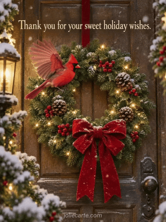 Thank you for your sweet holiday wishes. - GIF