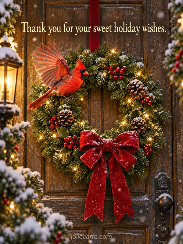 Thank you for your sweet holiday wishes. - Image