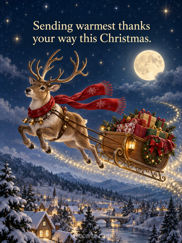 Sending warmest thanks your way this Christmas. - Image