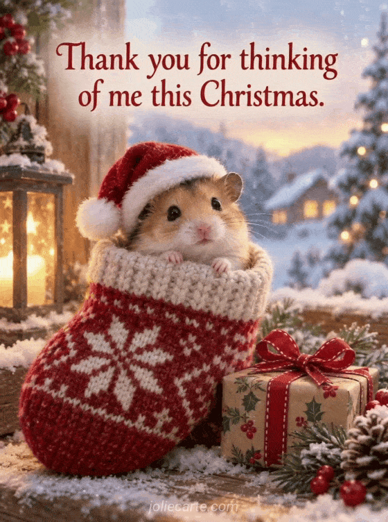 Thank you for thinking of me this Christmas. - GIF