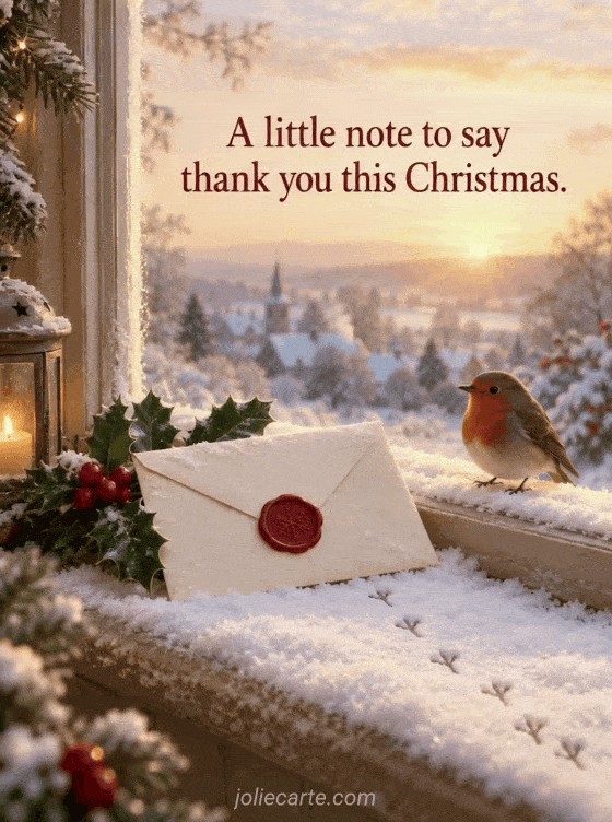 A little note to say thank you this Christmas. - GIF