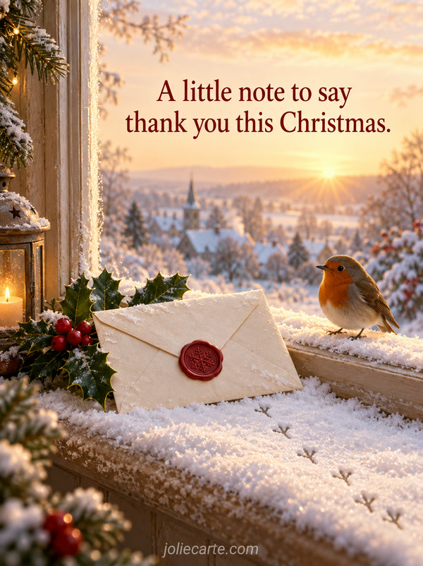 A little note to say thank you this Christmas. - Image