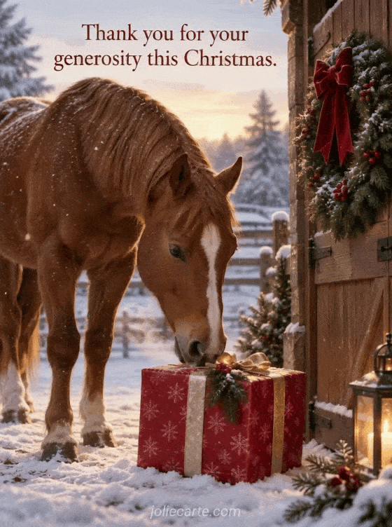 Thank you for your generosity this Christmas. - GIF