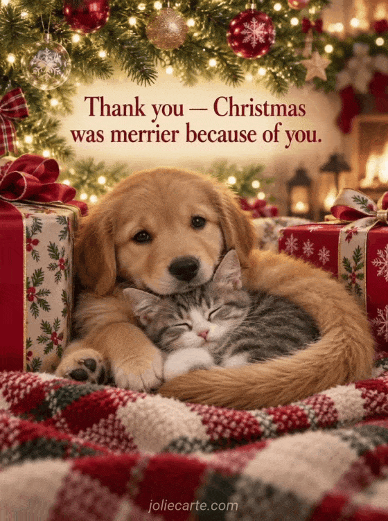 Thank you — Christmas was merrier because of you. - GIF