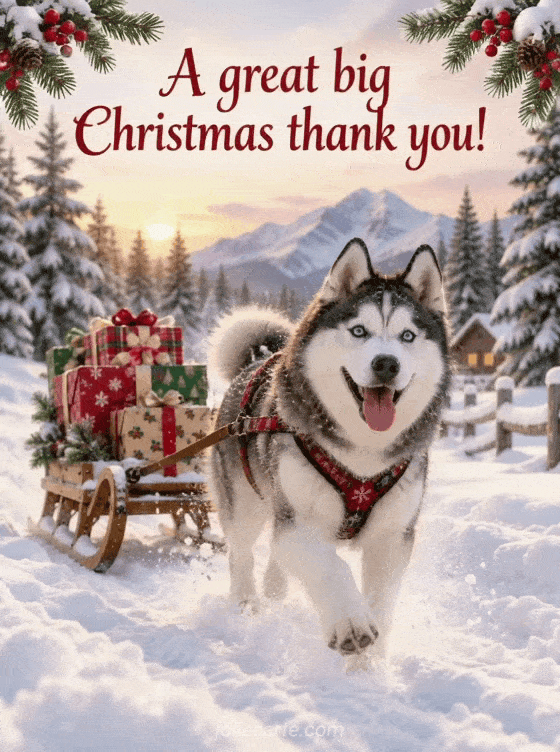 A great big Christmas thank you! - GIF