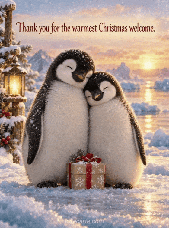 Thank you for the warmest Christmas welcome. - GIF