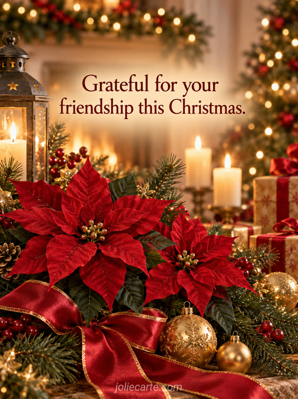 Grateful for your friendship this Christmas. - Image