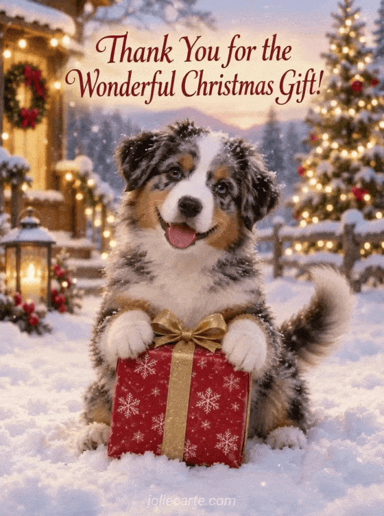 Thank You for the Wonderful Christmas Gift! - GIF