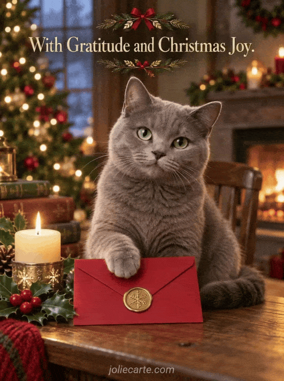 With Gratitude and Christmas Joy. - GIF