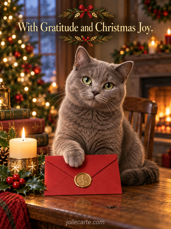 With Gratitude and Christmas Joy. - Image