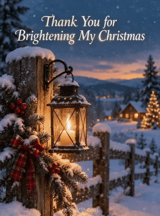 Thank You for Brightening My Christmas - GIF