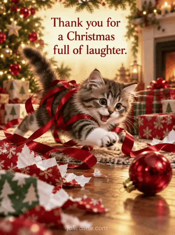 Thank you for a Christmas full of laughter. - GIF