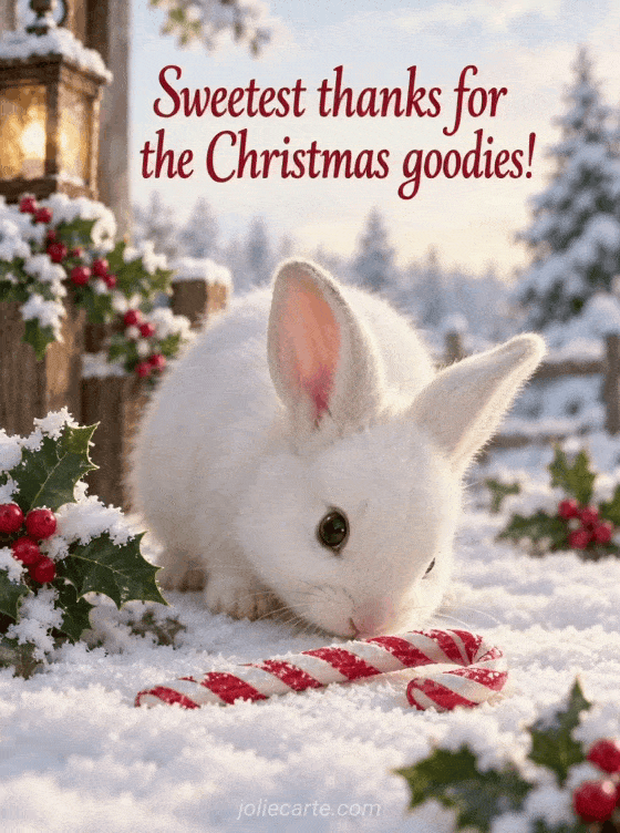 Sweetest thanks for the Christmas goodies! - GIF