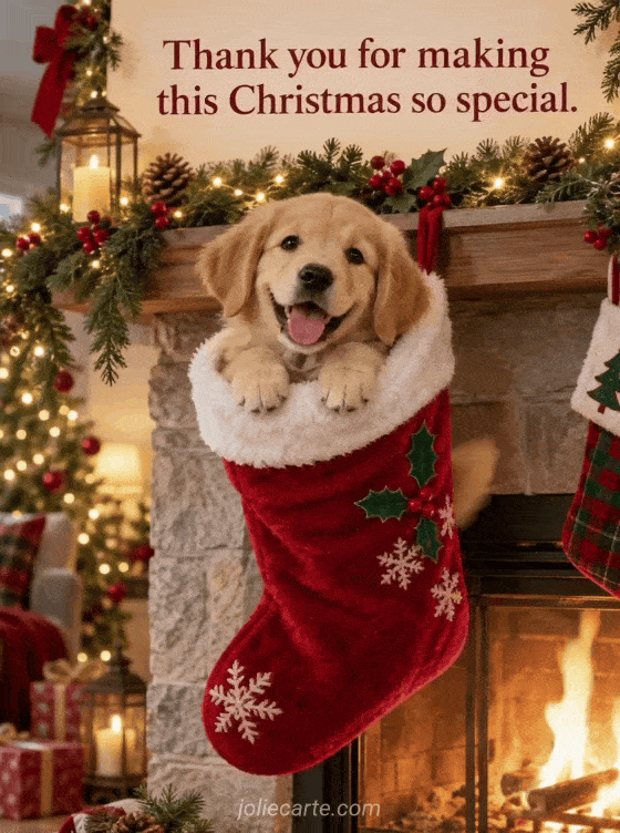 Thank you for making this Christmas so special. - GIF
