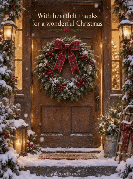 With heartfelt thanks for a wonderful Christmas - GIF