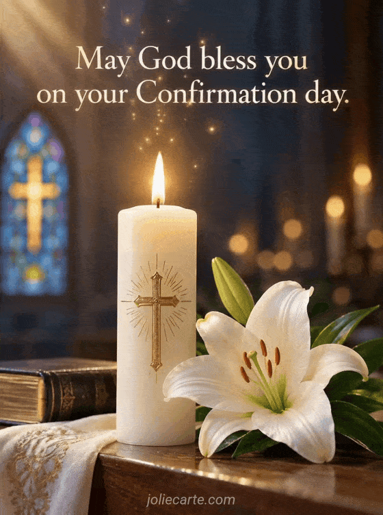 May God bless you on your Confirmation day. - GIF
