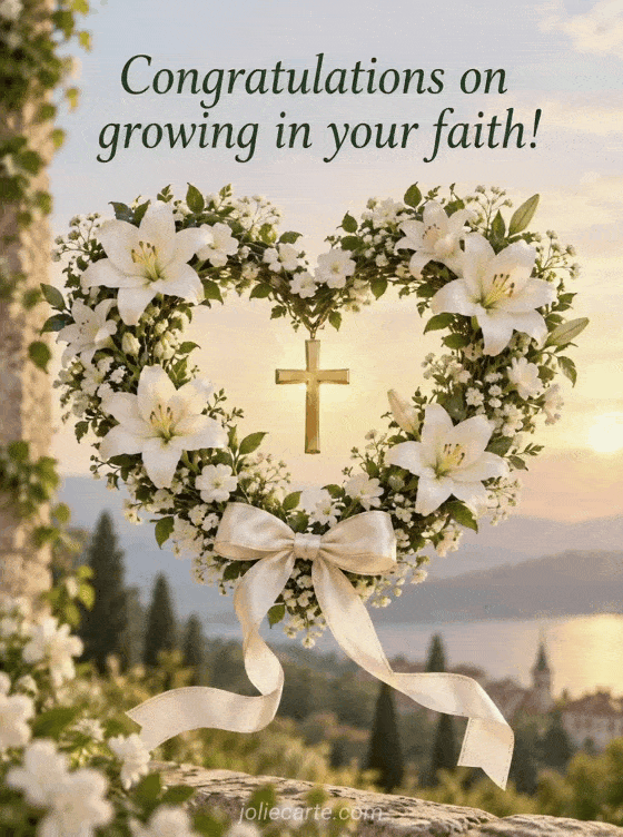 Congratulations on growing in your faith! - GIF