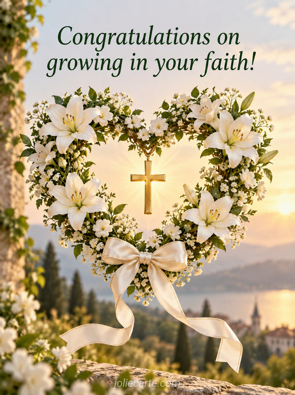 Congratulations on growing in your faith! - Image