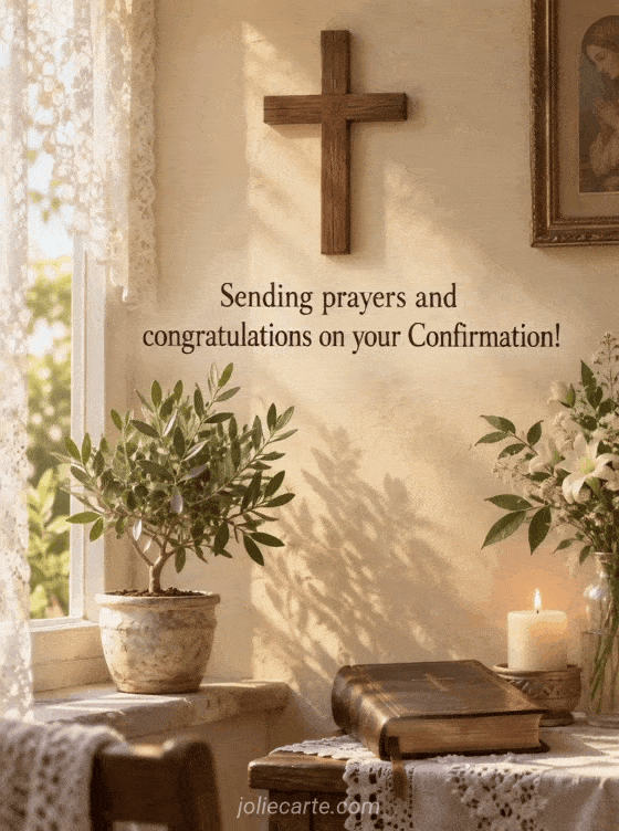 Sending prayers and congratulations on your Confirmation! - GIF