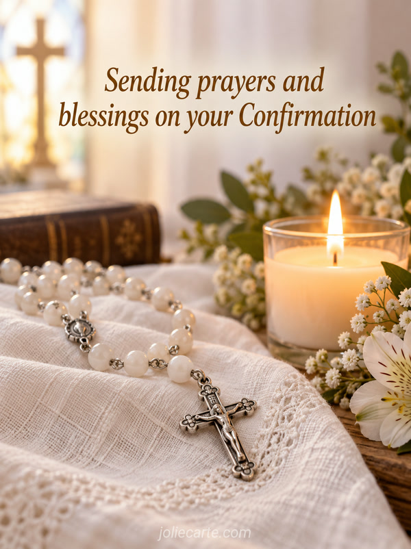Sending prayers and blessings on your Confirmation - Image