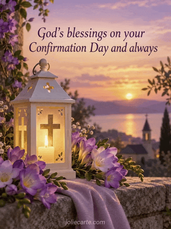 God's blessings on your Confirmation Day and always - GIF