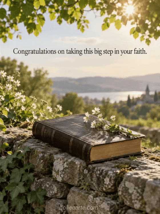 Congratulations on taking this big step in your faith. - GIF