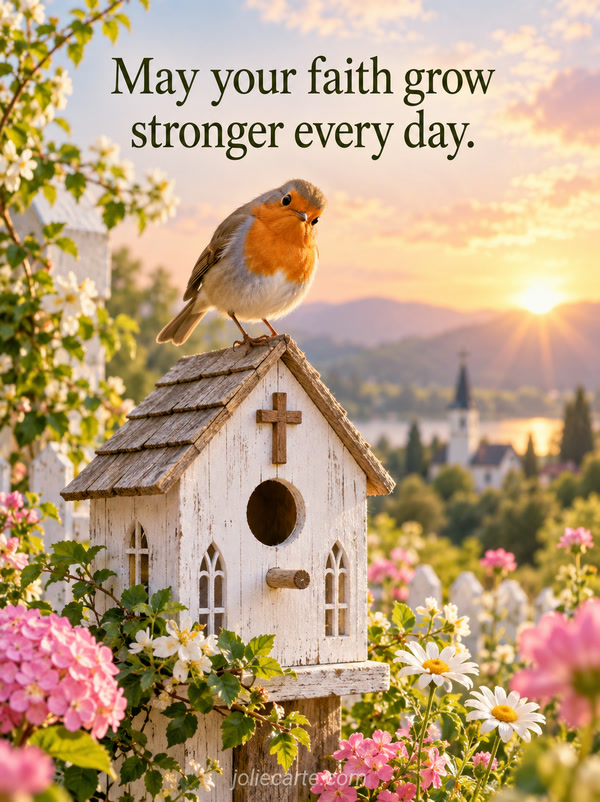 May your faith grow stronger every day. - Image