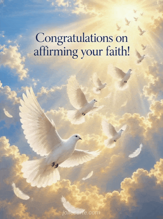 Congratulations on affirming your faith! - GIF