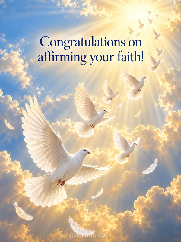 Congratulations on affirming your faith! - Image