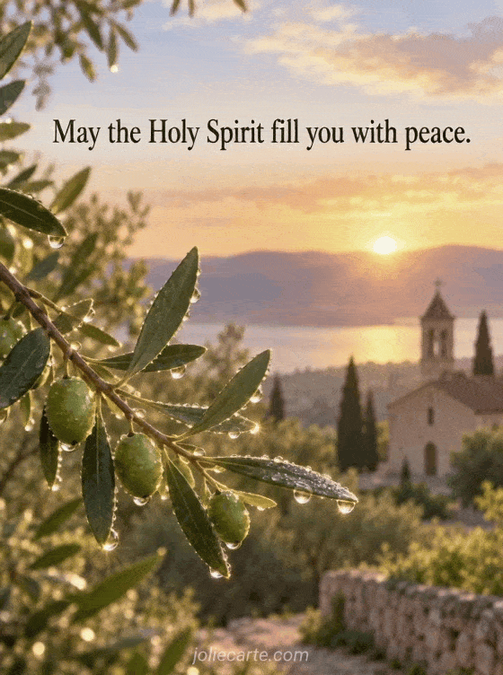 May the Holy Spirit fill you with peace. - GIF