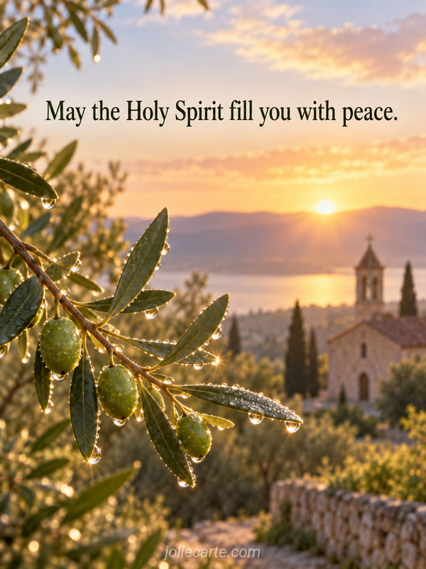 May the Holy Spirit fill you with peace. - Image