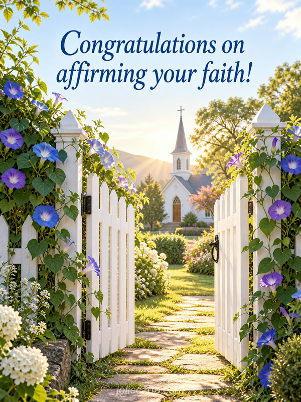 Congratulations on affirming your faith! - Image