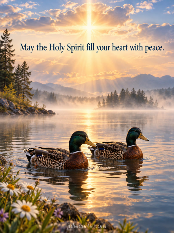 May the Holy Spirit fill your heart with peace. - Image