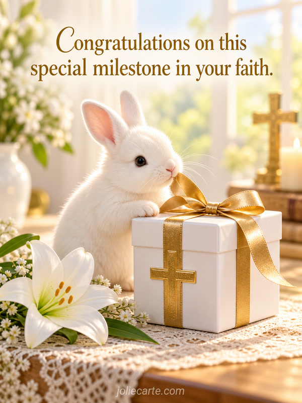 Congratulations on this special milestone in your faith. - Image