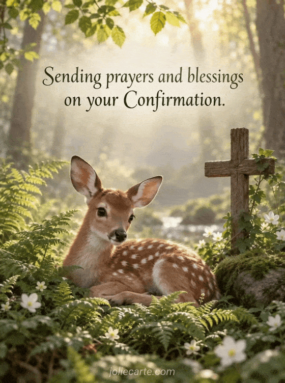 Sending prayers and blessings on your Confirmation. - GIF